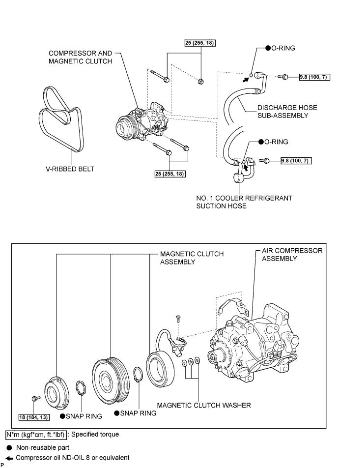 Lexus Is250, Is220D. Gse20 Ale20.Air Conditioning.Air Conditioning System.Compressor And Magnetic Clutch  Components