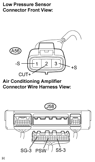 Lexus Is250, Is220D. Gse20 Ale20.Air Conditioning.Air Conditioning System.Air Conditioning System  Low Pressure Sensor Circuit