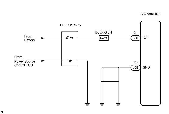 Lexus Is250, Is220D. Gse20 Ale20.Air Conditioning.Air Conditioning System.Air Conditioning System  Ig Power Source Circuit