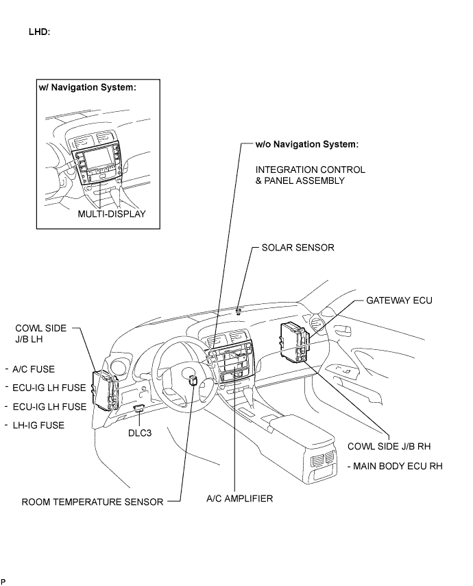 Lexus Is250, Is220D. Gse20 Ale20.Air Conditioning.Air Conditioning System.Air Conditioning System Parts Location