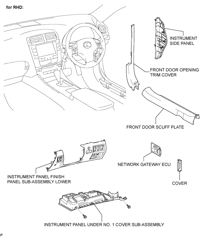 Lexus Is250, Is220D. Gse20 Ale20.Audio Visual.Audio And Visual System.Network Gateway Ecu  Components
