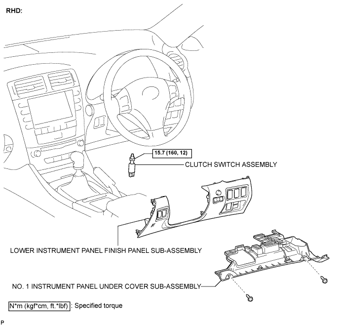 Lexus Is250, Is220D. Gse20 Ale20.Cruise Control.Cruise Control System.Clutch Switch  Components