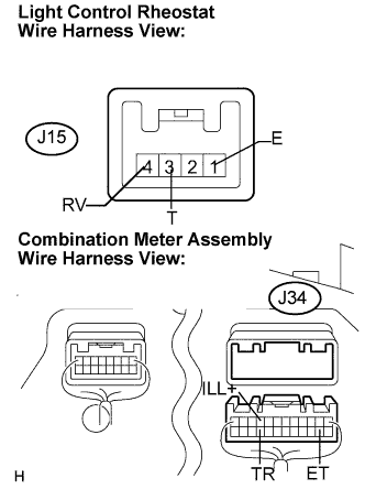 Lexus Is250, Is220D. Gse20 Ale20.Meter.Meter / Gauge System.Meter / Gauge System  Operating Light Control Rheostat Does Not Change Light Brightness