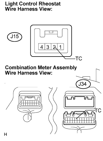 Lexus Is250, Is220D. Gse20 Ale20.Meter.Meter / Gauge System.Meter / Gauge System  Operating Light Control Rheostat Does Not Change Light Brightness