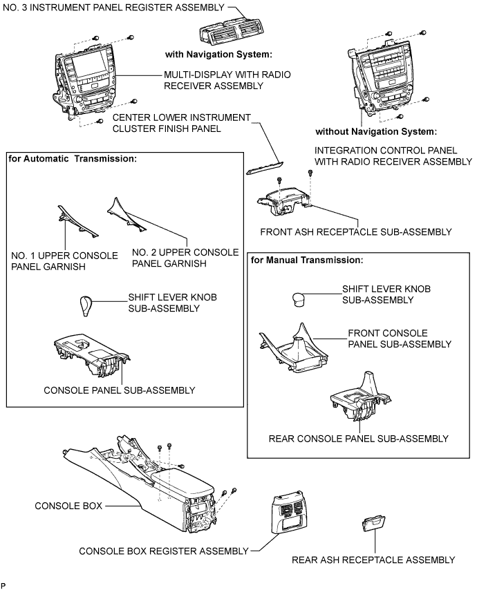 Lexus Is250, Is220D. Gse20 Ale20.Lighting.Lighting System.Hazard Warning Switch  Components
