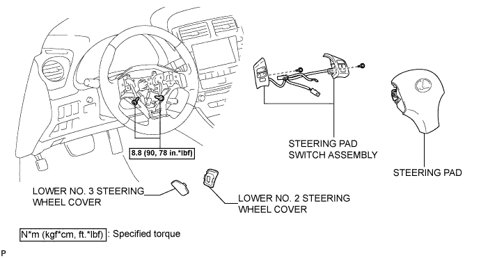 Lexus Is250, Is220D. Gse20 Ale20.Audio Visual.Audio And Visual System.Steering Pad Switch  Components