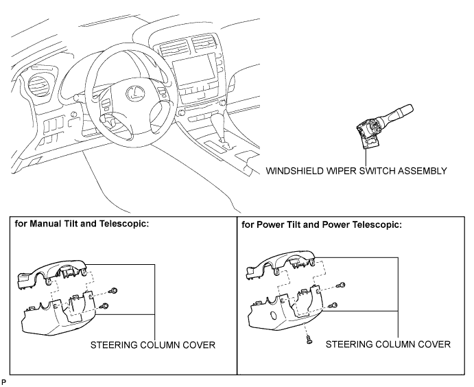 Lexus Is250, Is220D. Gse20 Ale20.Wiper And Washer.Wiper And Washer System.Wiper Switch  Components