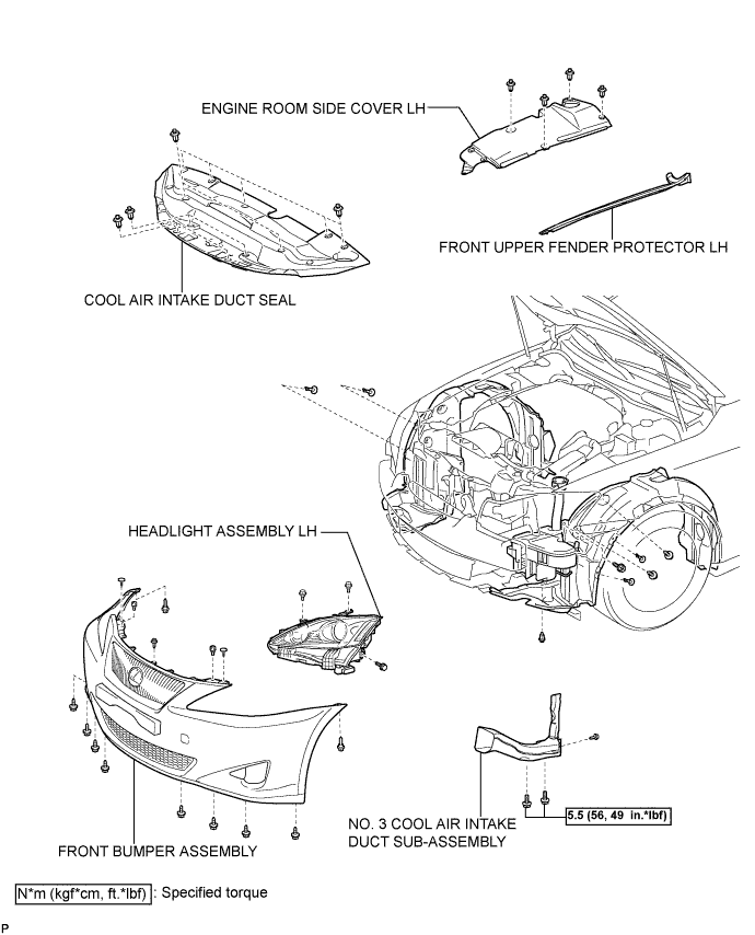 Lexus Is250, Is220D. Gse20 Ale20.Wiper And Washer.Wiper And Washer System.Front Washer Motor  Components