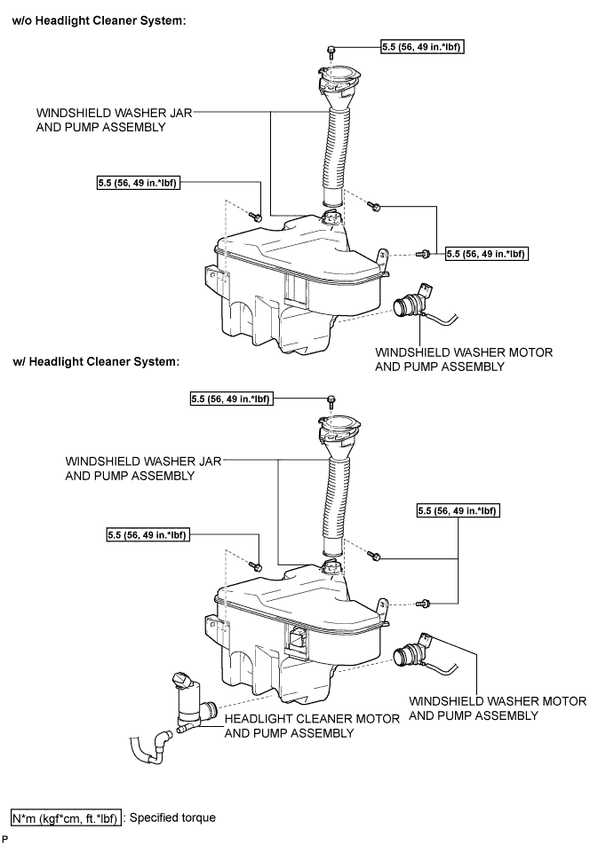 Lexus Is250, Is220D. Gse20 Ale20.Wiper And Washer.Wiper And Washer System.Front Washer Motor  Components