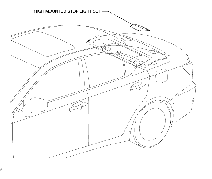 Lexus Is250, Is220D. Gse20 Ale20.Lighting.Lighting System.High Mounted Stop Light Assembly  Components