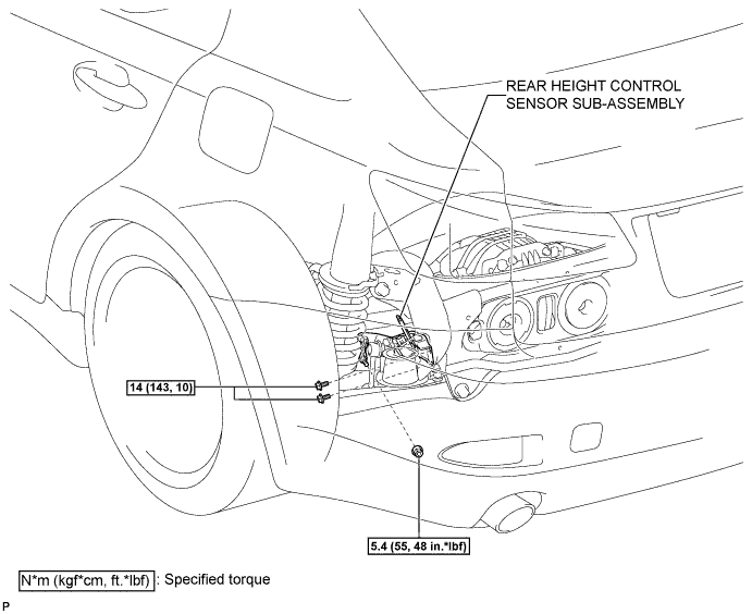 Lexus Is250, Is220D. Gse20 Ale20.Lighting.Lighting System.Height Control Sensor  Components