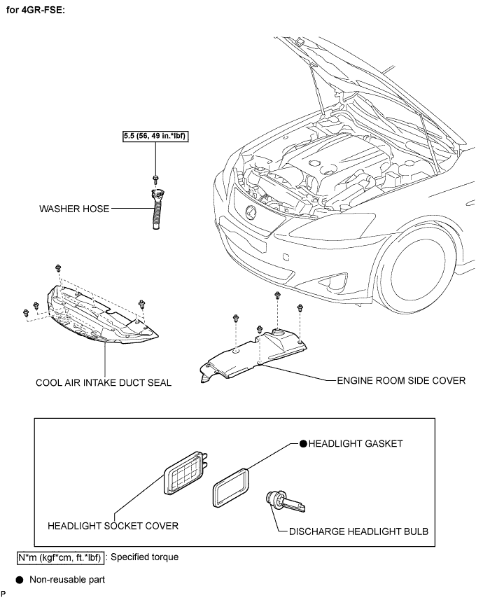 Lexus Is250, Is220D. Gse20 Ale20.Lighting.Lighting System.High Intensity Discharge Headlight Bulb  Components