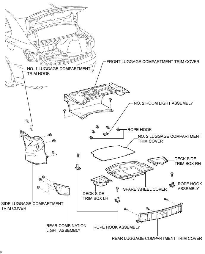 Lexus Is250, Is220D. Gse20 Ale20.Lighting.Lighting System.Rear Combination Light Assembly  Components