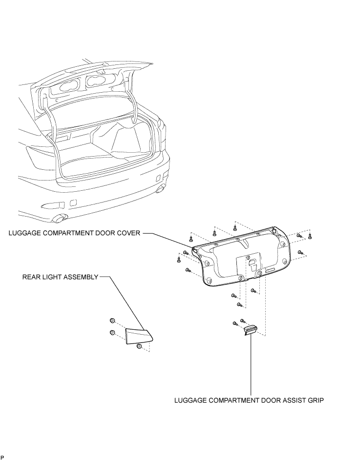 Lexus Is250, Is220D. Gse20 Ale20.Lighting.Lighting System.Rear Combination Light Assembly  Components
