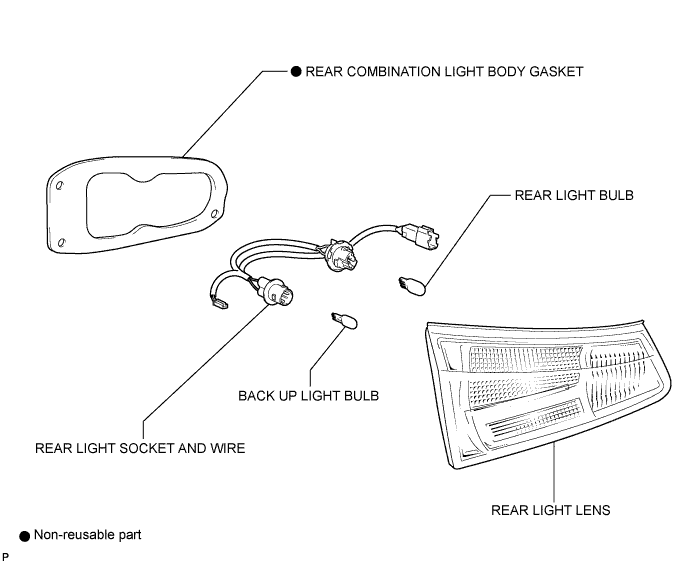 Lexus Is250, Is220D. Gse20 Ale20.Lighting.Lighting System.Rear Combination Light Assembly  Components