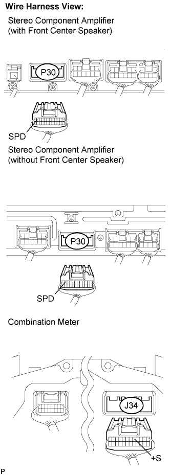 Lexus Is250, Is220D. Gse20 Ale20.Audio Visual.Audio And Visual System.Audio And Visual System  Vehicle Speed Signal Circuit Between Stereo Component Amplifier And Combination Meter