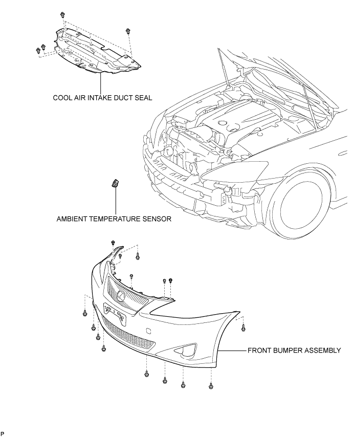 Lexus Is250, Is220D. Gse20 Ale20.Air Conditioning.Air Conditioning System.Ambient Temperature Sensor  Components