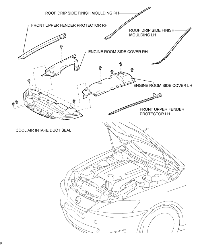 Lexus Is250, Is220D. Gse20 Ale20.Wiper And Washer.Wiper And Washer System.Front Wiper Motor  Components