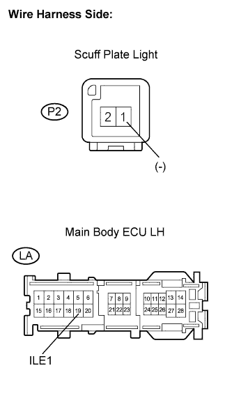 Lexus Is250, Is220D. Gse20 Ale20.Lighting.Lighting System.Lighting System  Scuff Plate Light Circuit