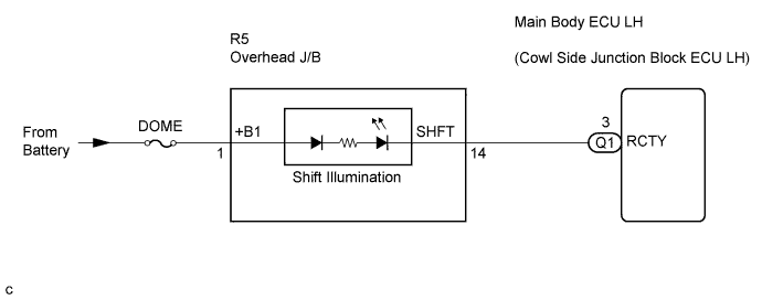 Lexus Is250, Is220D. Gse20 Ale20.Lighting.Lighting System.Lighting System  Shift Illumination Circuit