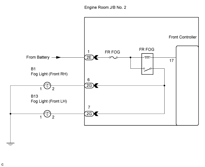 Lexus Is250, Is220D. Gse20 Ale20.Lighting.Lighting System.Lighting System  Front Fog Light Circuit