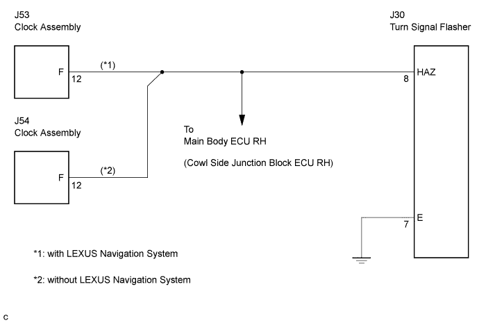 Lexus Is250, Is220D. Gse20 Ale20.Lighting.Lighting System.Lighting System  Hazard Warning Switch Circuit