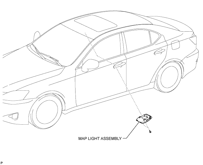 Lexus Is250, Is220D. Gse20 Ale20.Lighting.Lighting System.Personal Light Assembly  Components