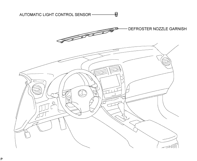 Lexus Is250, Is220D. Gse20 Ale20.Lighting.Lighting System.Automatic Light Control Sensor  Components
