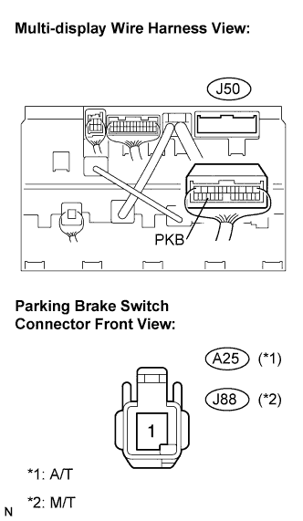 Lexus Is250, Is220D. Gse20 Ale20.Navigation.Navigation System.Navigation System  Parking Brake Switch Circuit