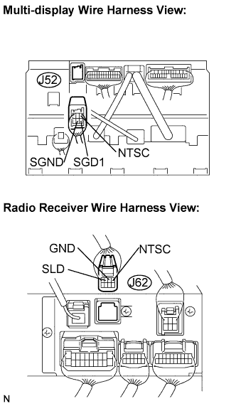 Lexus Is250, Is220D. Gse20 Ale20.Navigation.Navigation System.Navigation System  Display Signal Circuit Between Multi-Display And Radio Receiver