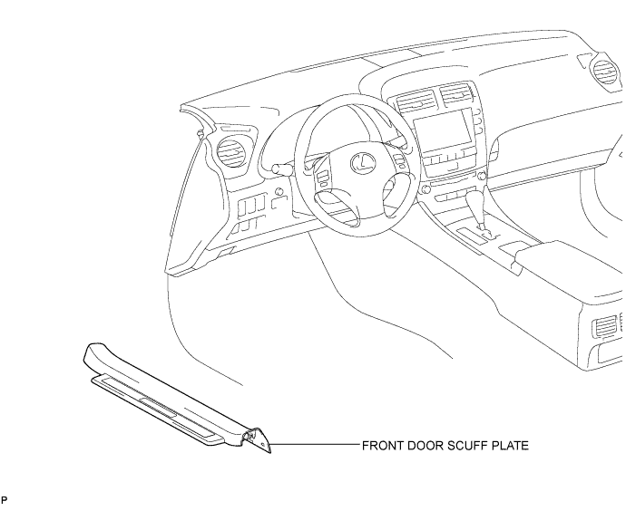 Lexus Is250, Is220D. Gse20 Ale20.Lighting.Lighting System.Scuff Plate Light  Components