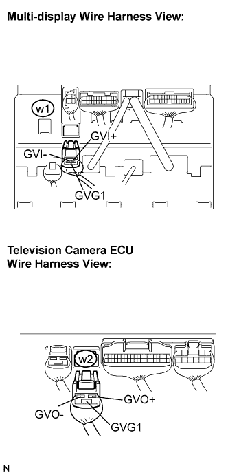 Lexus Is250, Is220D. Gse20 Ale20.Park Assist Monitoring.Clearance Sonar System.Parking Assist Monitor System  Display Signal Circuit Between Television Camera Ecu And Multi-Display