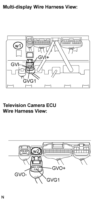 Lexus Is250, Is220D. Gse20 Ale20.Navigation.Navigation System.Navigation System  Display Signal Circuit Between Television Camera Ecu And Multi-Display