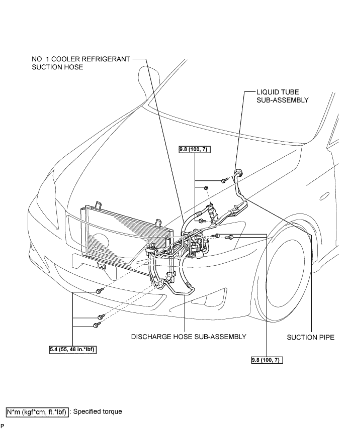 Lexus Is250, Is220D. Gse20 Ale20.Air Conditioning.Air Conditioning System.Refrigerant Line  Components