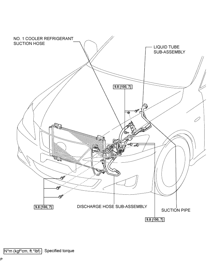 Lexus Is250, Is220D. Gse20 Ale20.Air Conditioning.Air Conditioning System.Refrigerant Line (For 2Ad-Fhv)  Components