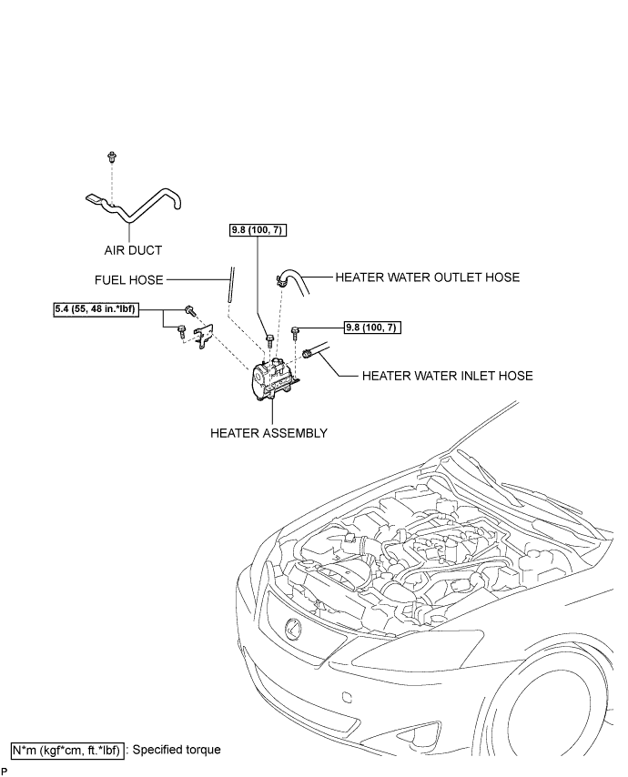 Lexus Is250, Is220D. Gse20 Ale20.Heater.Combustion Type Power Heater System.Heater Assembly (For 2Ad-Fhv)  Components