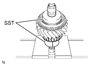 Lexus Is250, Is220D. Gse20 Ale20.Ra62 Manual Transmission.Manual Transmission System.Output Shaft  Reassembly
