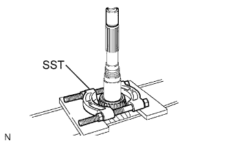 Lexus Is250, Is220D. Gse20 Ale20.Ra63 Manual Transmission.Manual Transmission System.Output Shaft  Disassembly