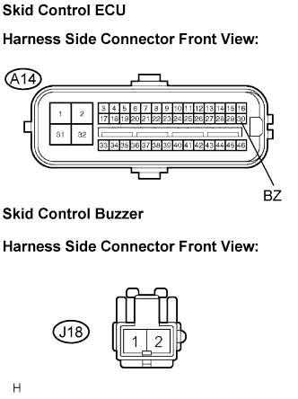 Lexus Is250, Is220D. Gse20 Ale20.Brake Control.Vehicle Stability Control System (W/ Vdim).Vehicle Stability Control System (W/O Vdim)  Skid Control Buzzer Circuit