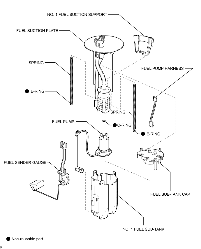 Toyota Fortuner. Ggn50, 60 Kun51, 61 Tgn51 Lan50.1Gr-Fe Fuel.Fuel Pump.Fuel Pump  Components