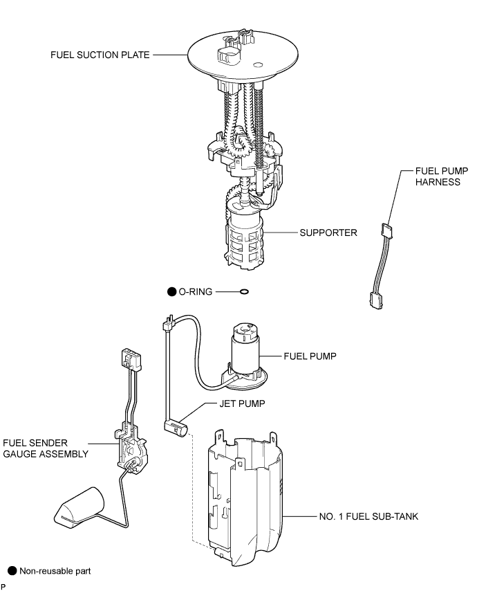 Toyota Fortuner. Ggn50, 60 Kun51, 61 Tgn51 Lan50.2Tr-Fe Fuel.Fuel Pump.Fuel Pump  Components