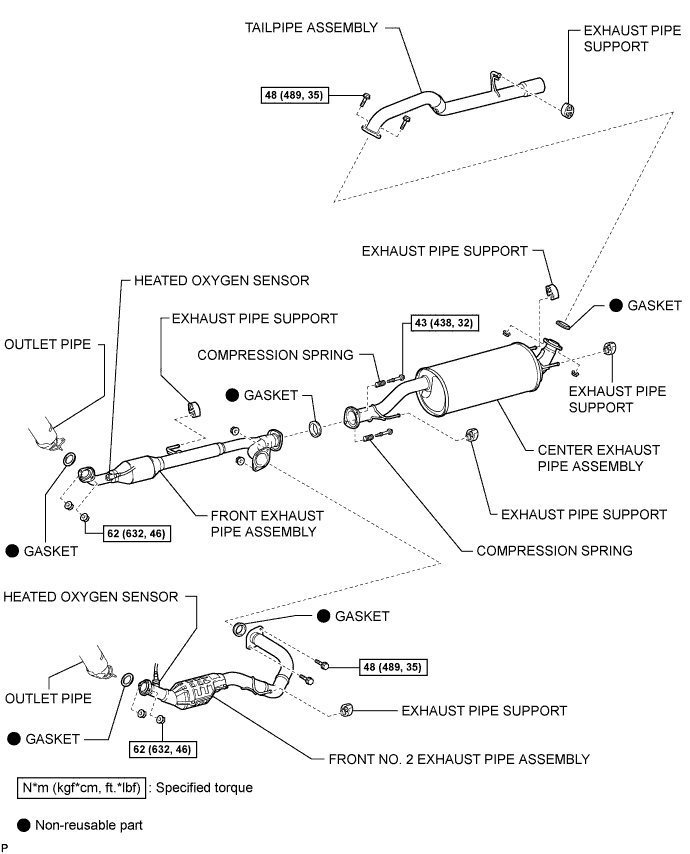 Toyota Fortuner. Ggn50, 60 Kun51, 61 Tgn51 Lan50.1Gr-Fe Exhaust.Exhaust Pipe.Exhaust Pipe  Components
