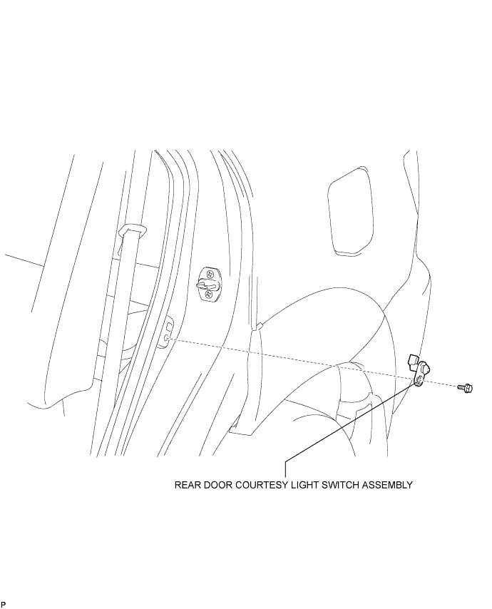 Toyota Fortuner. Ggn50, 60 Kun51, 61 Tgn51 Lan50.Lighting.Rear Door Courtesy Switch.Rear Door Courtesy Switch  Components