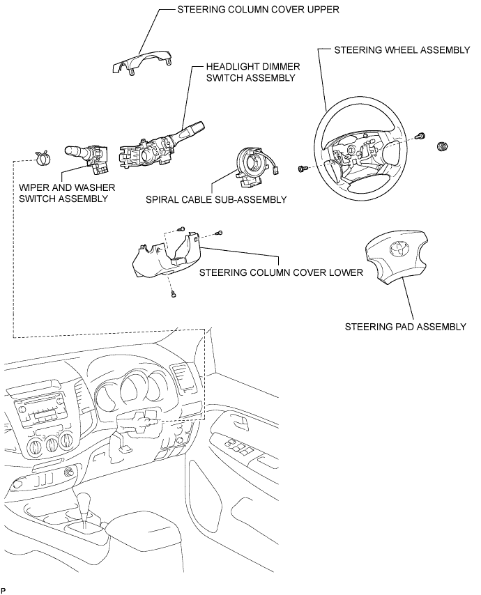 Toyota Fortuner. Ggn50, 60 Kun51, 61 Tgn51 Lan50.Lighting.Headlight Dimmer Switch.Headlight Dimmer Switch  Components