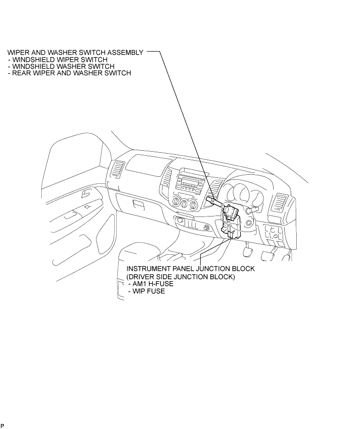 Toyota Fortuner. Ggn50, 60 Kun51, 61 Tgn51 Lan50.Wiper And Washer.Wiper And Washer System.Wiper And Washer System  Parts Location
