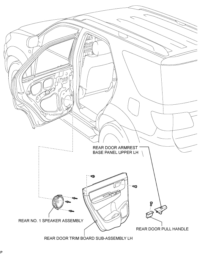 Toyota Fortuner. Ggn50, 60 Kun51, 61 Tgn51 Lan50.Audio Visual.Rear Door Speaker.Rear Door Speaker  Components