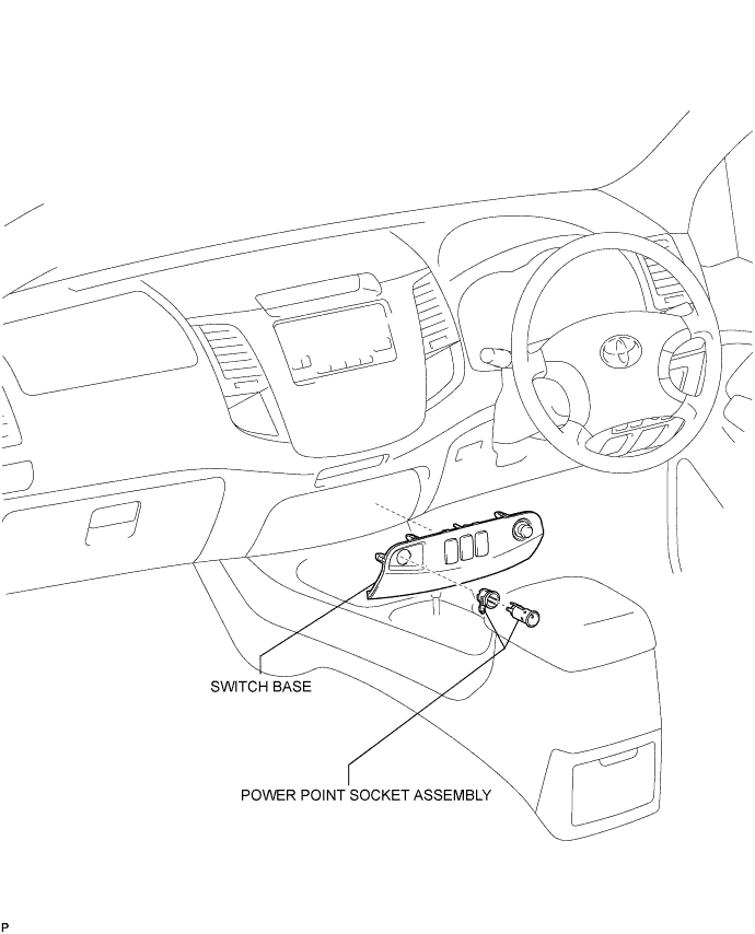 Toyota Fortuner. Ggn50, 60 Kun51, 61 Tgn51 Lan50.Other System.Power Point Socket.Power Point Socket  Components
