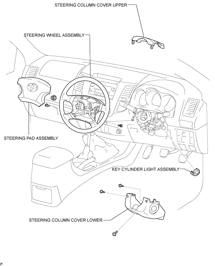 Toyota Fortuner. Ggn50, 60 Kun51, 61 Tgn51 Lan50.Lighting.Ignition Key Cylinder Light.Ignition Key Cylinder Light  Components