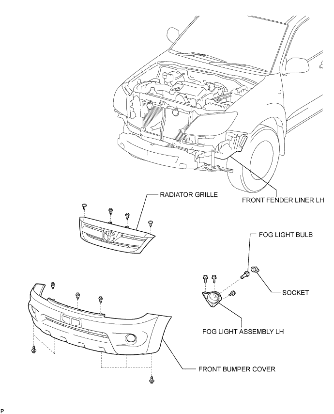Toyota Fortuner. Ggn50, 60 Kun51, 61 Tgn51 Lan50.Lighting.Fog Light Assembly.Fog Light Assembly  Components