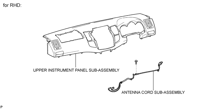 Toyota Fortuner. Ggn50, 60 Kun51, 61 Tgn51 Lan50.Audio Visual.Radio Antenna Cord.Radio Antenna Cord  Components